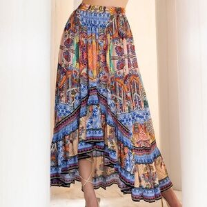 NWT Anthropologie Bhanuni by Jyoti Allaire Bohemian Maxi Skirt Size 8